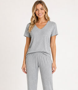 Pijama Longo Feminino Malwee (1000134467) Viscose