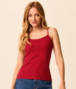 Regata Feminina Cotton Light Malwee (1000004488) Algodão - Vermelho