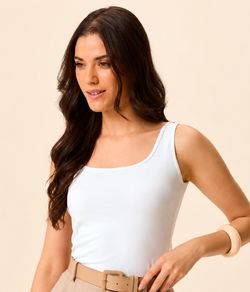 Regata Feminina Básica Malwee (1000004492) Algodão - Branco