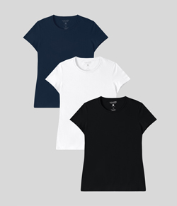 Kit 3 Camisetas Femininas Baby Look Malwee (1000004499) Algod�o