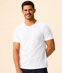 Camiseta Essencial Slim Malwee (1000015037) 100% Algodão - Branco