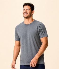 Camiseta Essencial Slim Malwee (1000015037) 100% Algodão - Cinza
