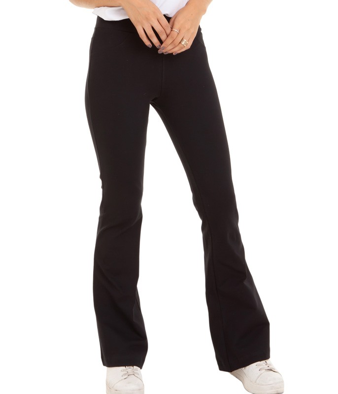 calça de cotton flare