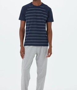 Pijama Masculino Longo Raglan Malwee (1000106461) Algodão