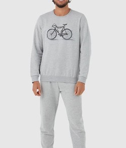 Pijama Masculino Longo Bicicleta Malwee (1000106464) Algod�o