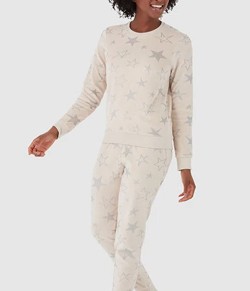 Pijama Feminino Longo Estrela Malwee (1000106593) Algodão