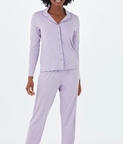 Pijama Feminino Longo Aberto Malwee (1000106596) Viscose