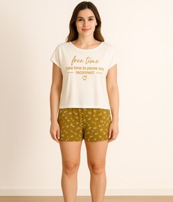 Pijama Feminino Curto Viscose Malwee (1000126808)