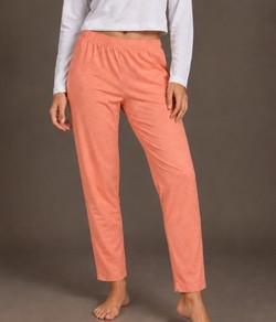 Calça Pijama Feminina Carrot Básica (1000137075) Laranja - 100% Algodão