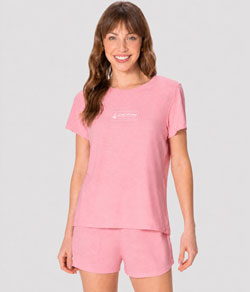 Pijama Curto Feminino Good Morning Malwee (1000137076) Rosa