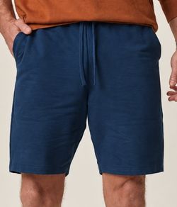 Bermuda Masculina Moletom Malwee (1000137240) 100% Algodão - Azul Marinho