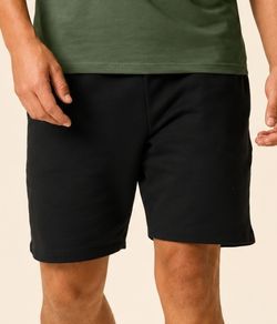 Bermuda Masculina Moletom Malwee (1000137240) 100% Algodão - Preto