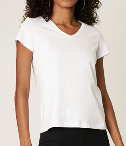 Camiseta Baby Look Malwee (1000047373) 100% Algod�o - Branco