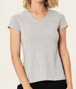 Camiseta Baby Look Malwee (1000047373) 100% Algodão - Mescla