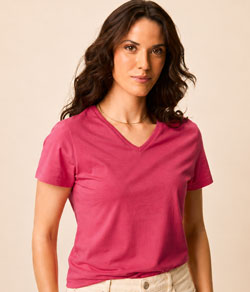 Camiseta Baby Look Malwee (1000047373) 100% Algodão - Rosa