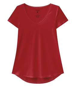 Blusa Mullet Malwee Básicos (1000037400) Viscose - Vermelho