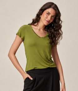 Blusa Mullet Malwee Básicos (1000037400) Viscose - Verde