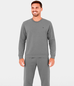 Pijama Masculino Longo Liso Malwee (1000128748) Viscose - Cinza