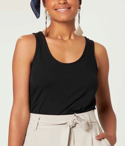 Regata em Viscose Malwee Básicos (1000079309) Preto