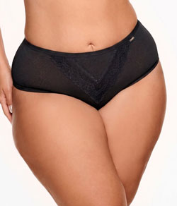 Calcinha Cavada com Renda Nayane Plus Size (CP 07 0005)