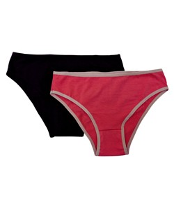 Kit 2 Calcinhas Teen Econfort Glitter (KT 02 0001) Preto/Melancia
