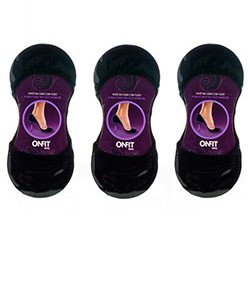 Kit 3 Meias Sapatilha Onfit Invisível Preto