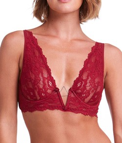 Suti� V-Bra Rendado Pli� Self (80102) Decote Profundo