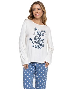 Pijama Feminino Longo Poás Pellin (006) Viscose