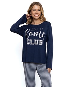 Pijama Feminino Longo Listrado Pellin (009)