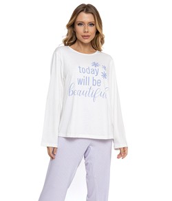 Pijama Feminino Longo Poás Beatiful Pellin (022) Viscose