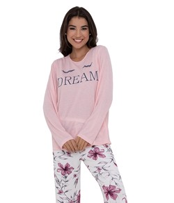 Pijama Feminino Longo Floral Dream Pellin (210148)