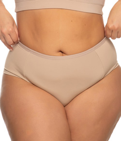 Calcinha Cavada Laterais Duplas Plumas (324) Plus Size