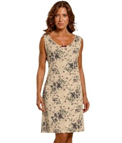 Camisola Clássica Regata Floral Paulienne (030.77) 100% Algodão