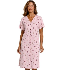 Camisola Aberta Poá Paulienne (063.77) 100% Algodão