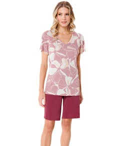 Pijama Feminino Curto Floral Paulienne Cl�ssica (072.73) Liganete