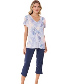 Pijama Feminino Capri Floral Paulienne Cl�ssica (074.73) Liganete