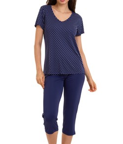 Pijama Feminino Capri Poá Liganete Paulienne (T.P6.074.99)