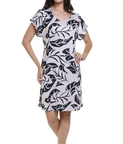 Camisola Curta Manga Japonesa Folhas Paulienne Cl�ssica (171.72) Microfibra