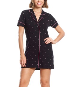 Camisola Americana Curta Estrelas Paulienne Clássica (J.420.66) ViscoLycra