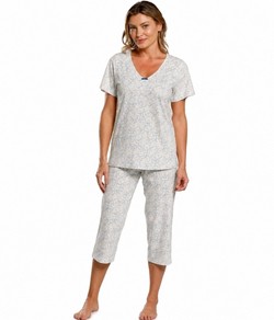 Pijama Feminino Capri Pétala Paulienne (558.77) 100% Algodão