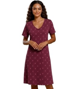 Camisola Clássica Manga Curta Vinho Paulienne (614.77) 100% Algodão