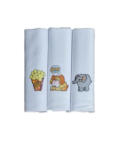 Len�os Presidente Linha Jovem - Kit com 3 Estampado - 100% algod�o