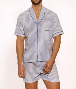 Pijama Curto Masculino Presidente (PC920) Tecido Plano 100% algodão