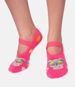 Meia Sapatilha Boneca Antiderrapante Coala Puket (7239/010604184) Algodão