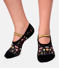 Meia Sapatilha Boneca Antiderrapante Estampada Puket (7239/010604190) Algodão