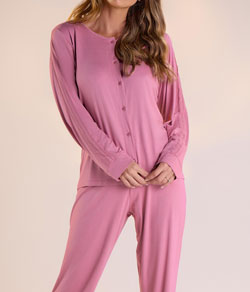 Pijama Feminino Longo Aberto Pzama (100182) Viscose