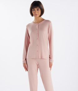 Pijama Feminino Longo Aberto Pzama (100223) Viscolycra