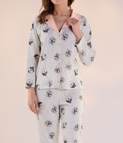 Pijama Feminino Longo Americano Ursinhos Pzama (40424) 100% Algodão.