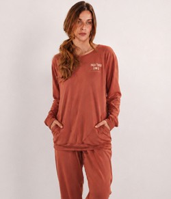Pijama Feminino Longo com Bolsos Pzama Ladies (50115)