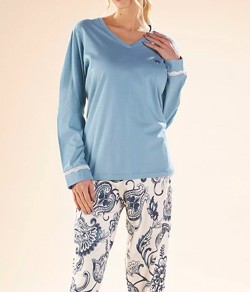 Pijama Feminino Estampado Pzama Ladies (50168) 100% Algodão